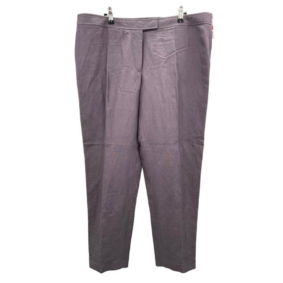 Anne Klein Womens Grey Linen Blend Wide Leg Pants Trousers Size 16 Plus Size New - Picture 1 of 9